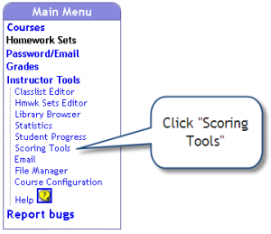 (Click Scoring Tools.)