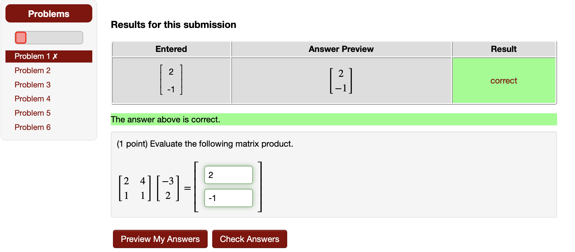 Conflicting correctness information on student's answer