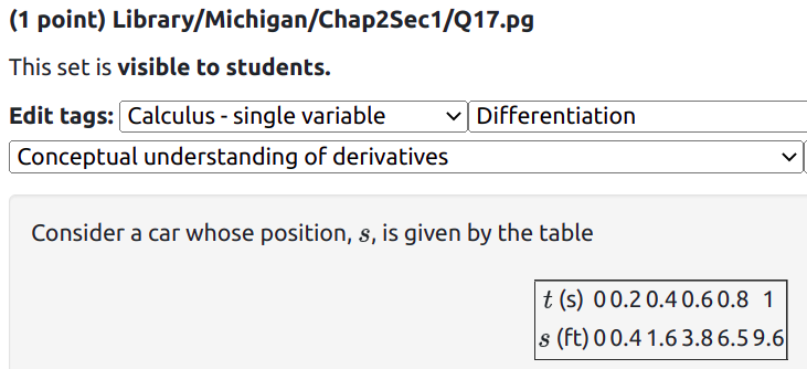 Image of Library/Michigan/Chap2Sec1/Q17.pg with an html table that does not have borders on its interior cells.